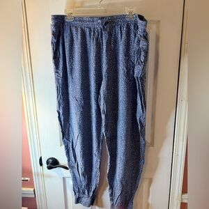 (Sale)COMO Blue Polka Dot Casual women’s  Pants xxl
